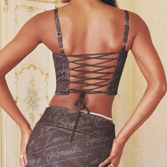 Princess Polly ROMANTIC SET PLEAT MINI SKIRT & CORSET TOP - Picture 4 of 5